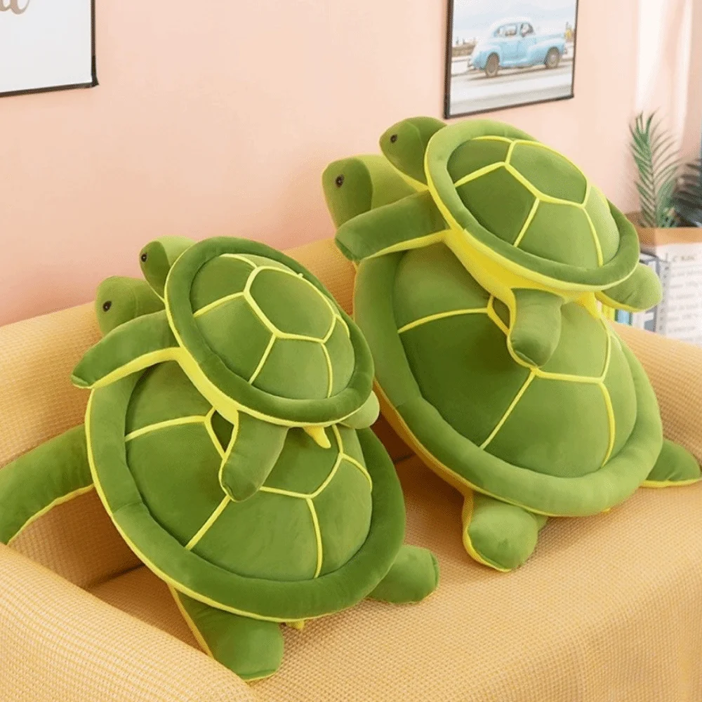 Peluche de Tortuga Suave Kawaii, Juguete de Peluche de Dibujos Animados, Almohada de Tortuga Marina, Muñeco de Peluche, Decoración para el Hogar