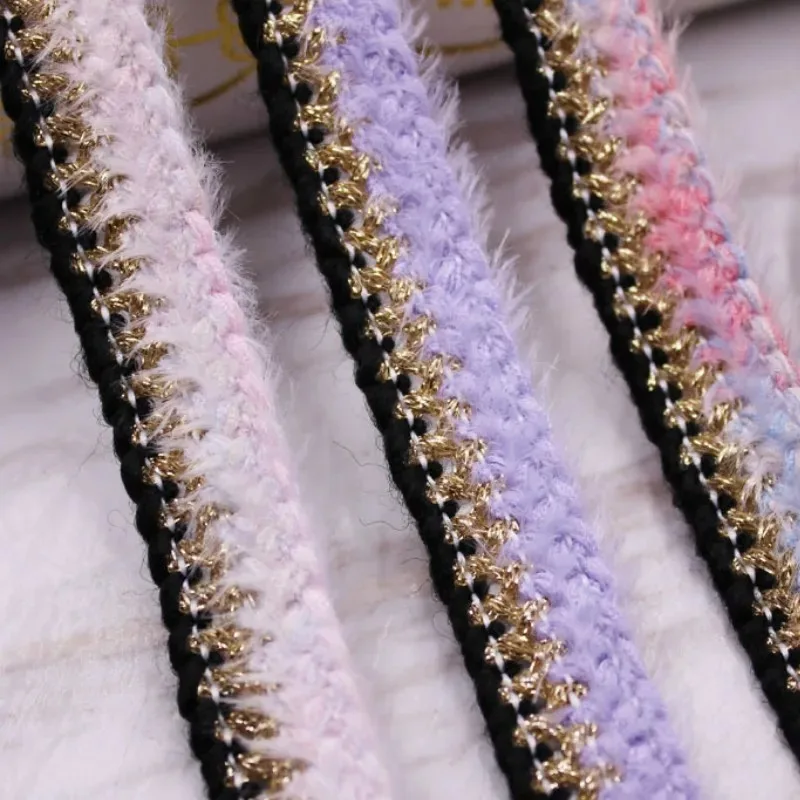 10 metri moda invernale nuovo design nastro tessuto di lana peluche tessitura per capelli pizzo trim fai da te maglione cappotto abito accessorio di stoffa