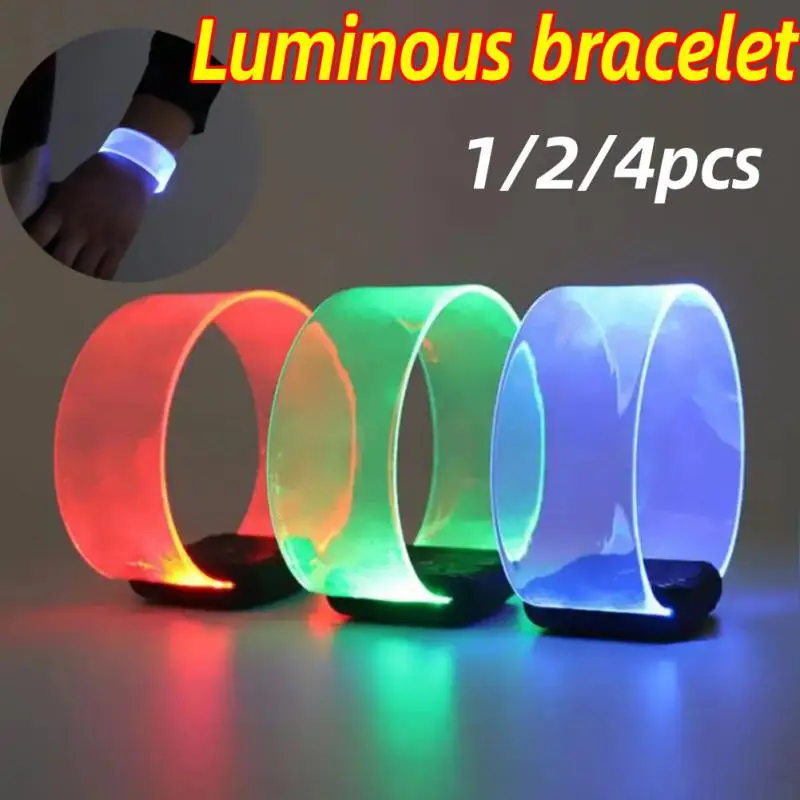 1Pc LED Battery Light-emitting Bracelet Running Armband Flashing Safety Light Band Entertainment party Luminous Cheering Prop