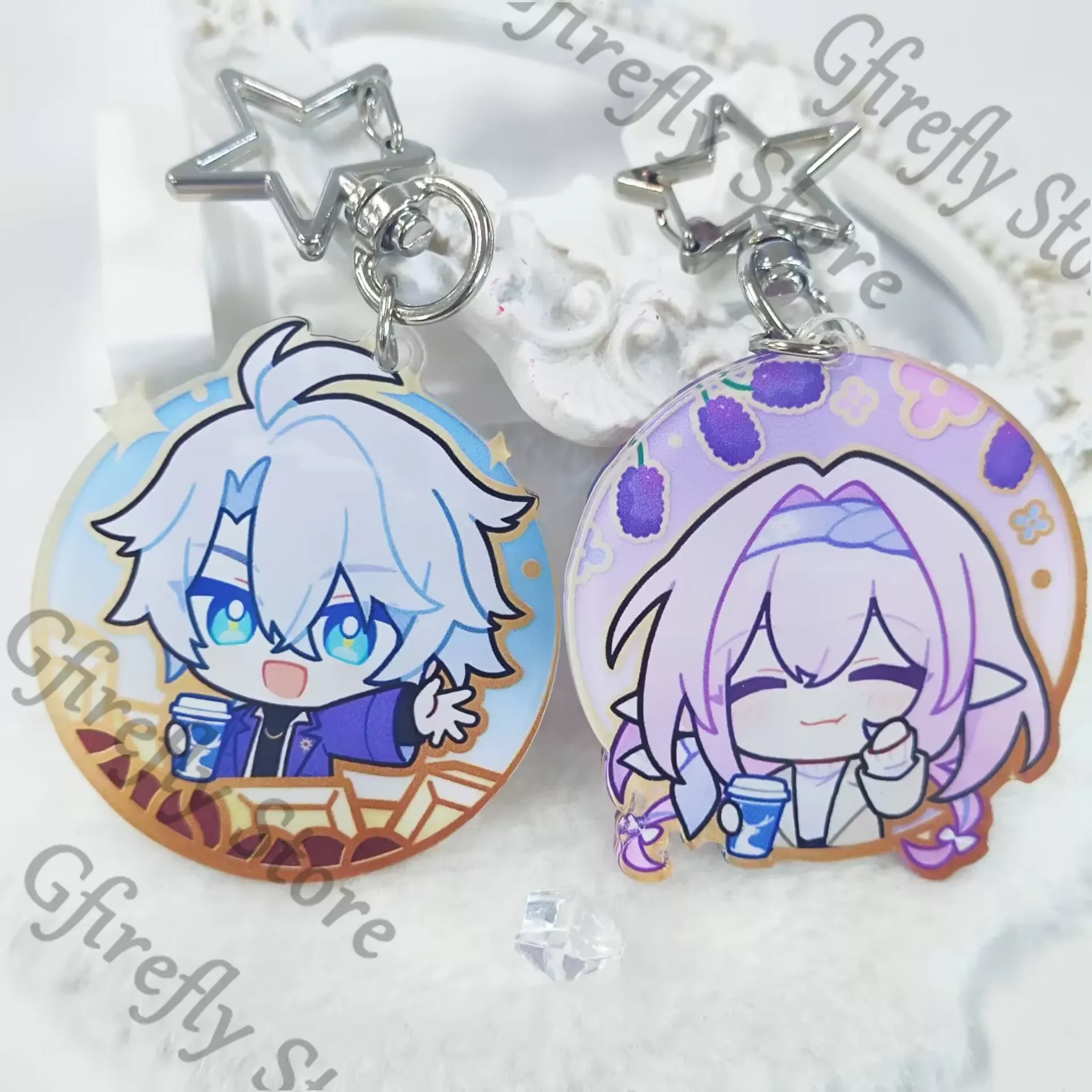 

Honkai: Star Rail Castorice Phainon Акриловый брелок-подвеска без рамки, милый игровой сувенир, брелок-подвеска Fangoods