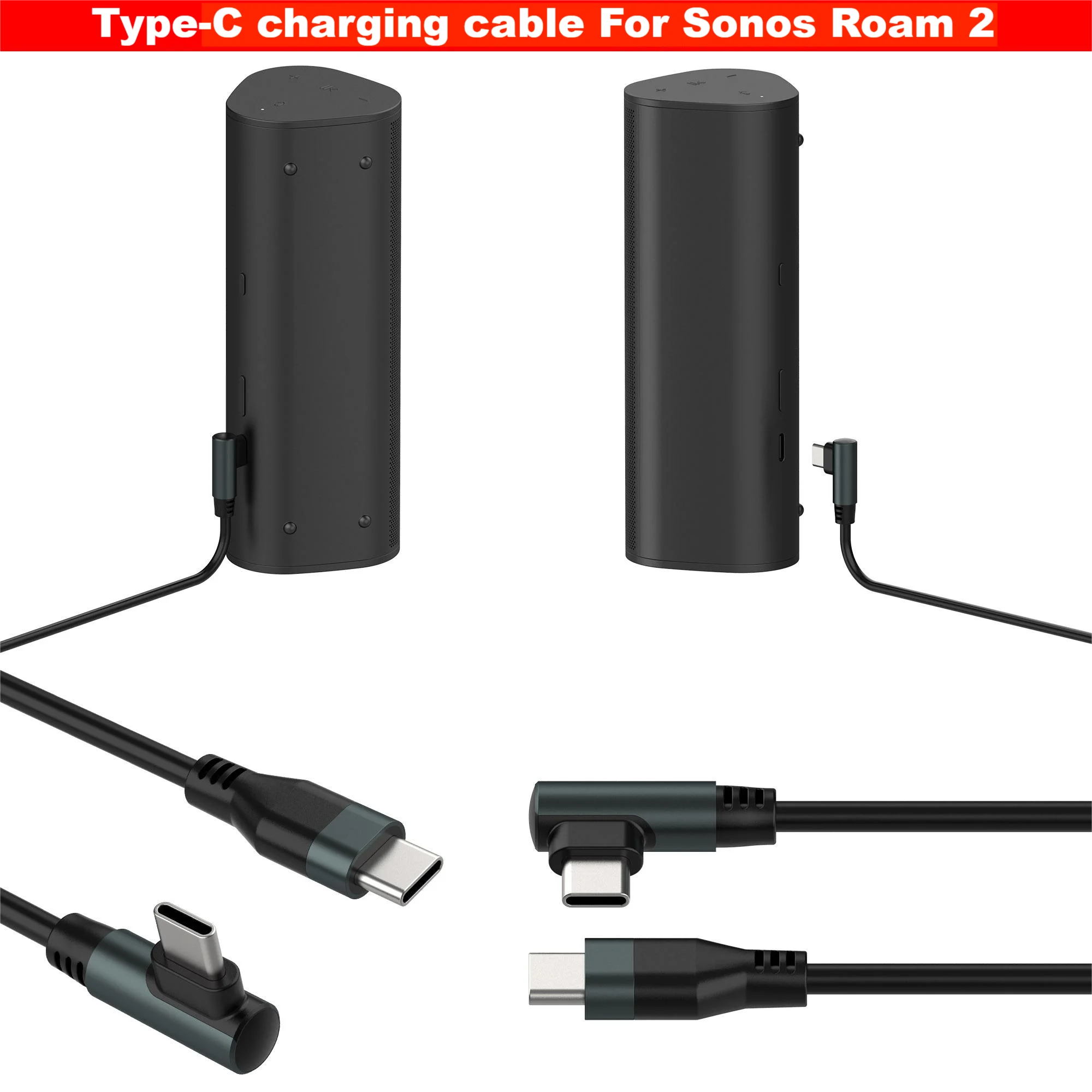 Câble de chargement de Type C pour Sonos Roam 2, boîtier de haut-parleur, adaptateur de charge Roam2 Câble de chargement de Type C pour Sonos Roam 2, boîtier de haut-parleur, adaptateur de charge Roam2
