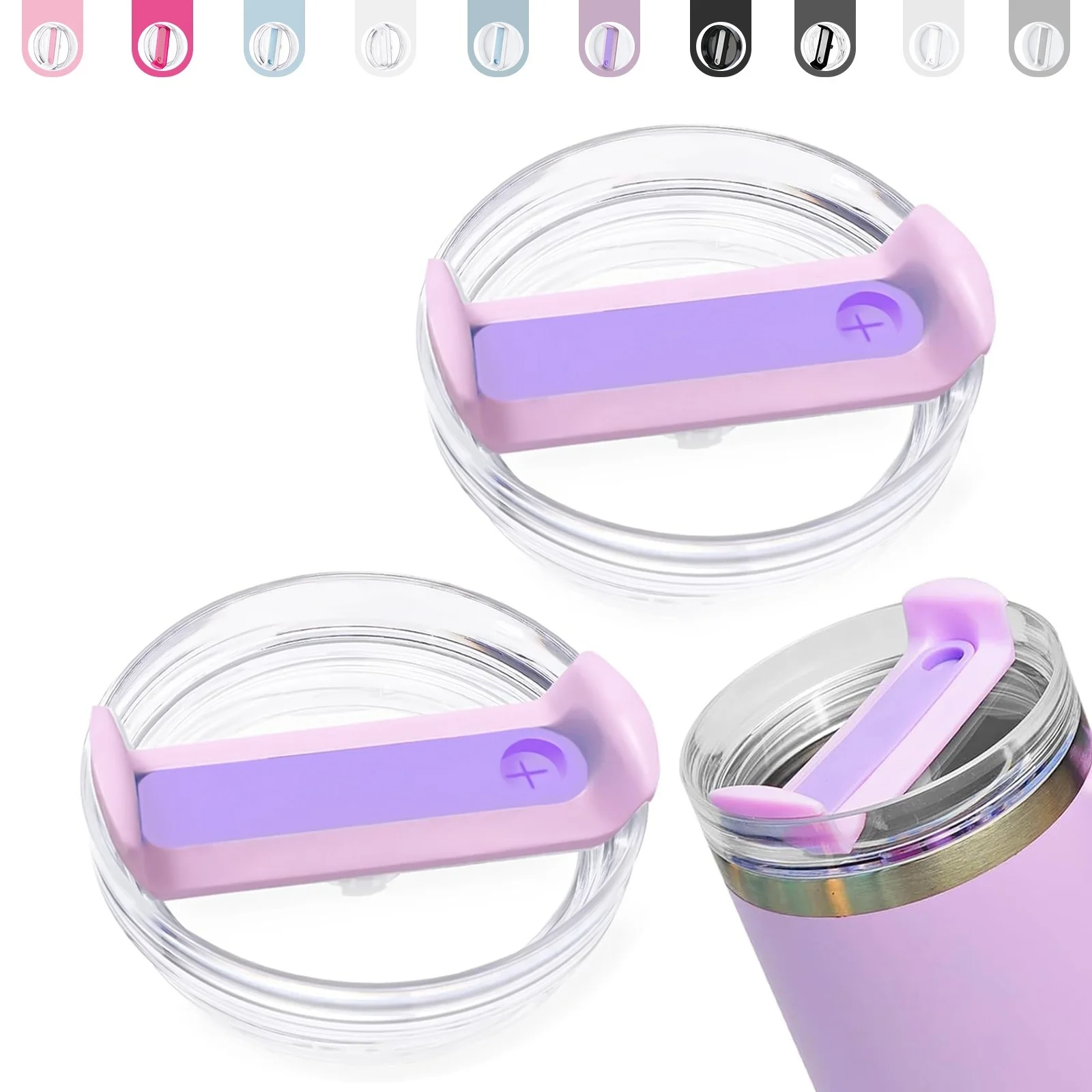 2 Pcs Replacement 20/30 oz Dustproof Spill Proof Resistant Tumbler Lid for Stanley Cup, Fit for Stanley and More Coffee Mugs