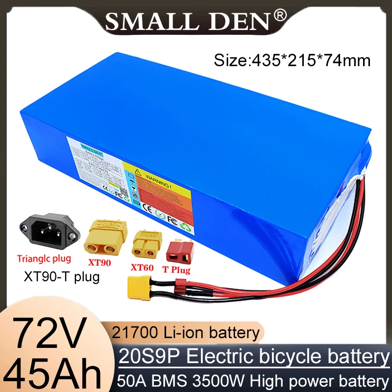 72V 45Ah Lithium battery pack 21700 20s9p 3500W84V Electric Bicycle Scooter High Power motor Electric motorcycle Tricycle batter