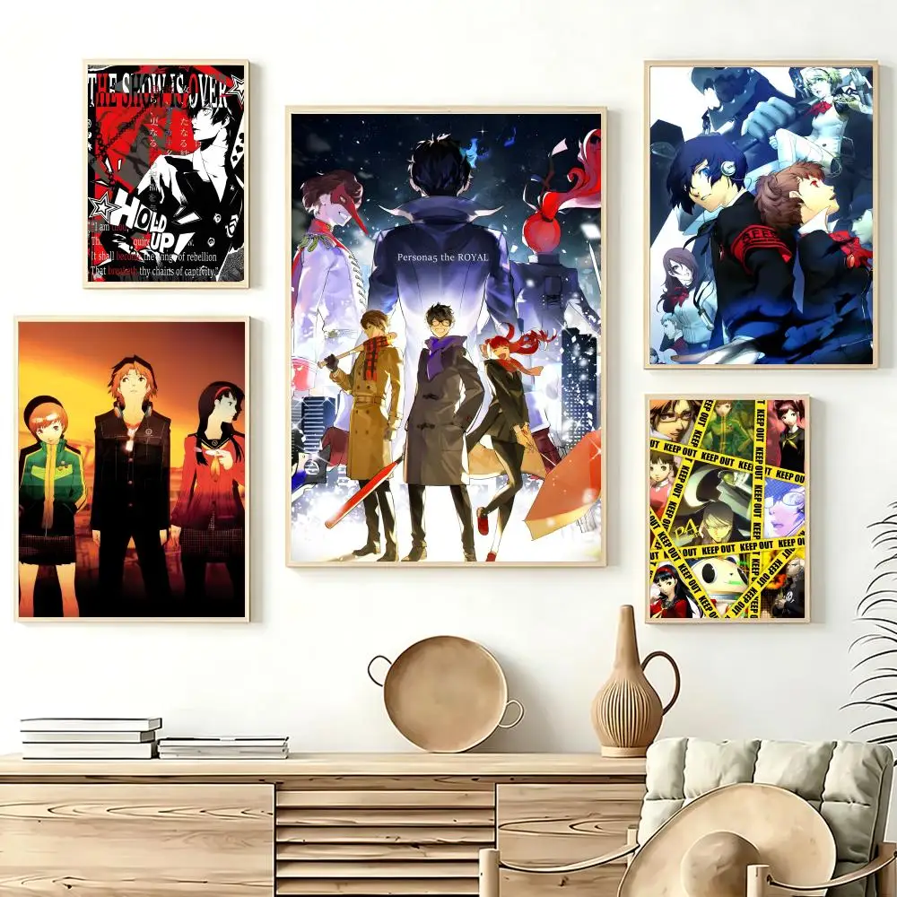 Role P-PersonaS Poster, selbstklebend, stilvoller Kunstdruck, Poster für die Wanddekoration zu Hause