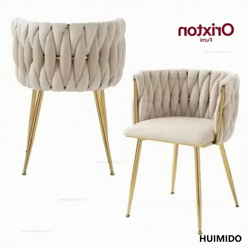 Nordic Luxury Dining Chairs with Custom Velvet Fabric Commercial Grade Hotel Furniture Featuring Gold Metal