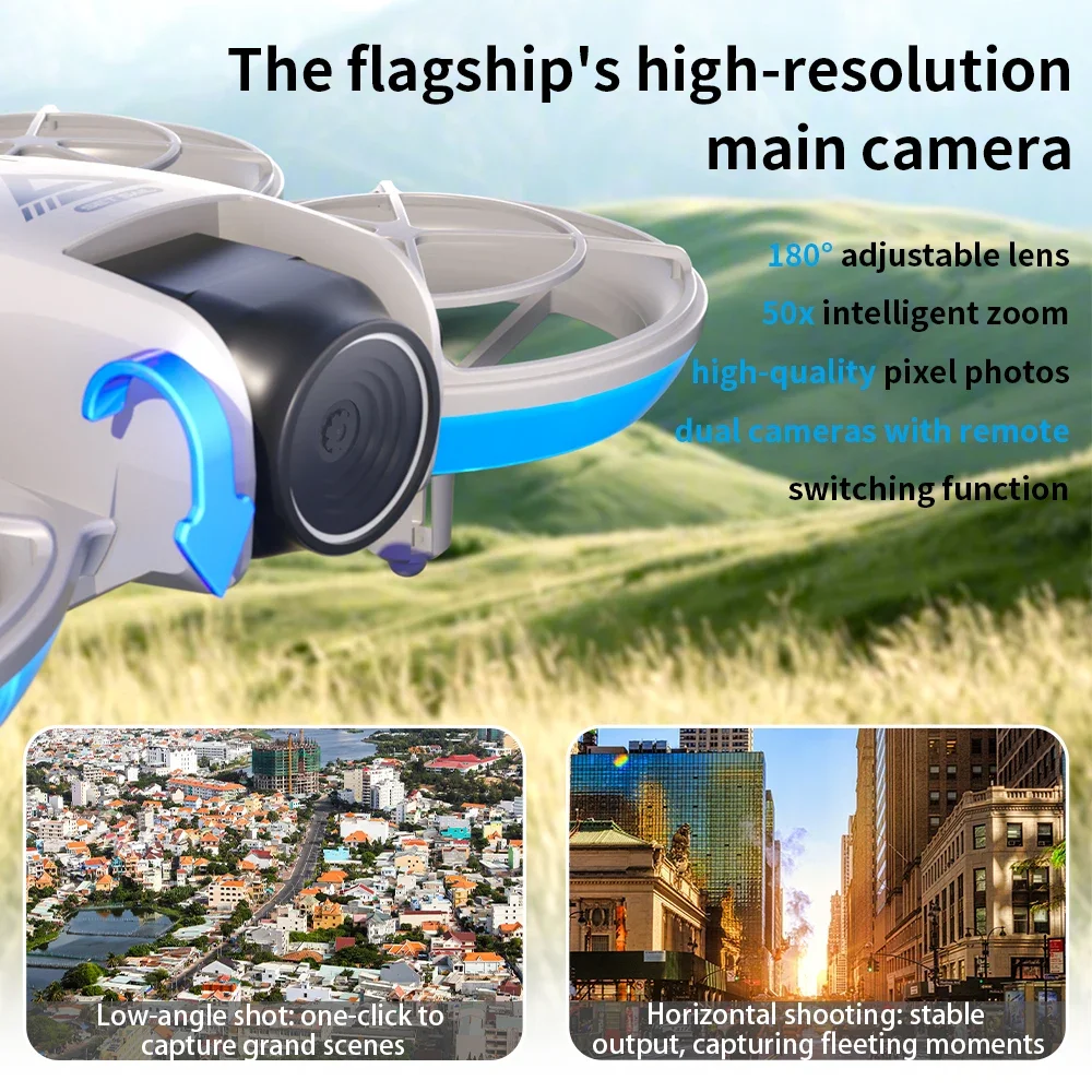 Nieuwe E69 Mini Optische Stroom 6K Drone Dubbele Camera's Met Schermbediening Obstakel vermijden Antenne Borstelloze Quadcopter Speelgoed