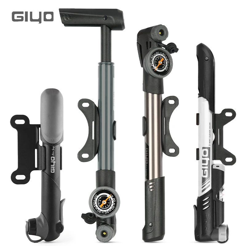 GIYO 120PSI Cycling Hand Air Pump Mini Portable Bicycle Pump Tire Inflator Schrader Presta Valve MTB Pump Bike Accessories