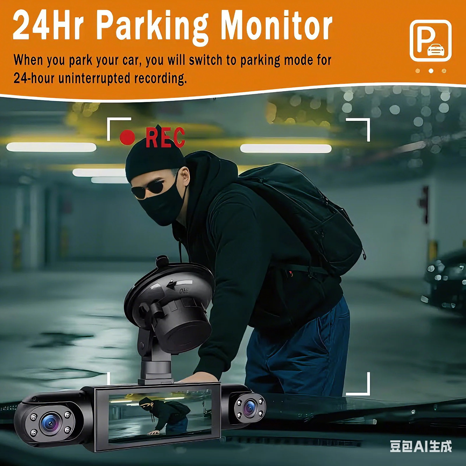 Dash Cam Vehicle DVR Video Recorder 4 Cameras for Cars Black Box Front Rear Internal Night Vision Loop Recording Dashcam Car 360 gallery 5