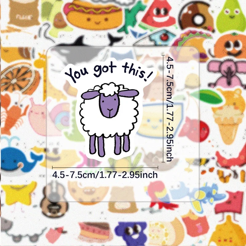 55 Fun English Graffiti Stickers, Matte Effect, Pvc Stickers Suitable for Phone Cases, Laptops, Tablets, Suitcases, Refrigerators, and Diaries, Interesting Sticker Decals, DIY Decoration