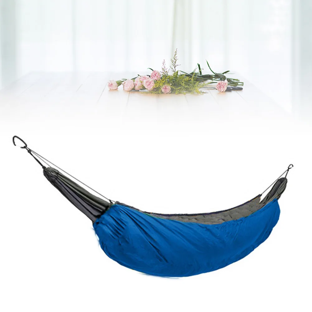 Outdoor Winter Camping Hunting Hammock Insulation Cover Windproof Warm Leisure Hammock Accessories Thickened Cotton Hammock(Sky