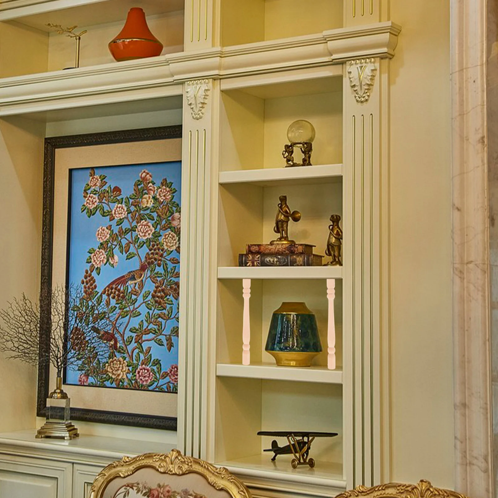 2 قطعة أعمدة زخرفية من الخشب الصلب أعمدة رومانية أنيقة للمنزل خزانة مشروبات الأثاث لتقوم بها بنفسك مغزل الخشب الدرابزين الدرج