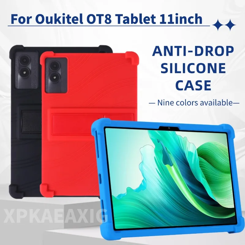 

For Oukitel OT8 Tablet 11inch Tablet case Cover Shockproof Case Android 13 Bracket Soft Silicone Stand Shell