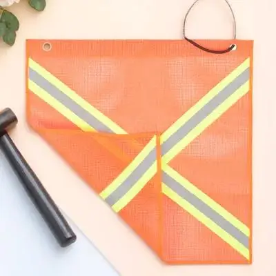 Reflective For Car Atv Truck Waterproof Durable Mesh Safety Flag With Hanging Buckle, Rear End Visibility Signal Flag