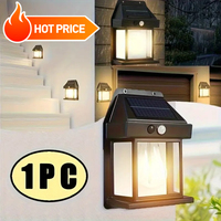 1 Pack Solar Wall Lights with Motion Sensor – 3 Modes, Dusk to Dawn, Outdoor Security Lamps for Garden, Patio, Fence, Courtyard