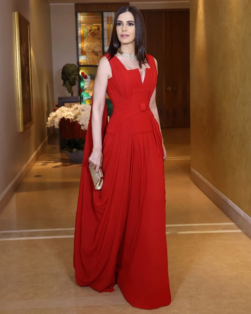

Customized Modern Style Matching Chiffon Ruched Straight Off-the-shoulder Long Dresses Bespoke Occasion Dresses Sizes Available
