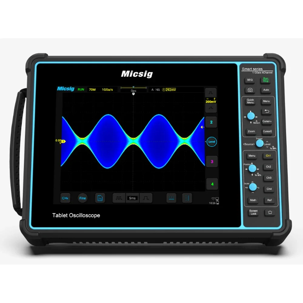 Multi-Function Tablet Oscilloscope, Current, Voltagle Probe, TFT-LCD, 4 Channels, 1GSa/s, sampling Rate, STO2002