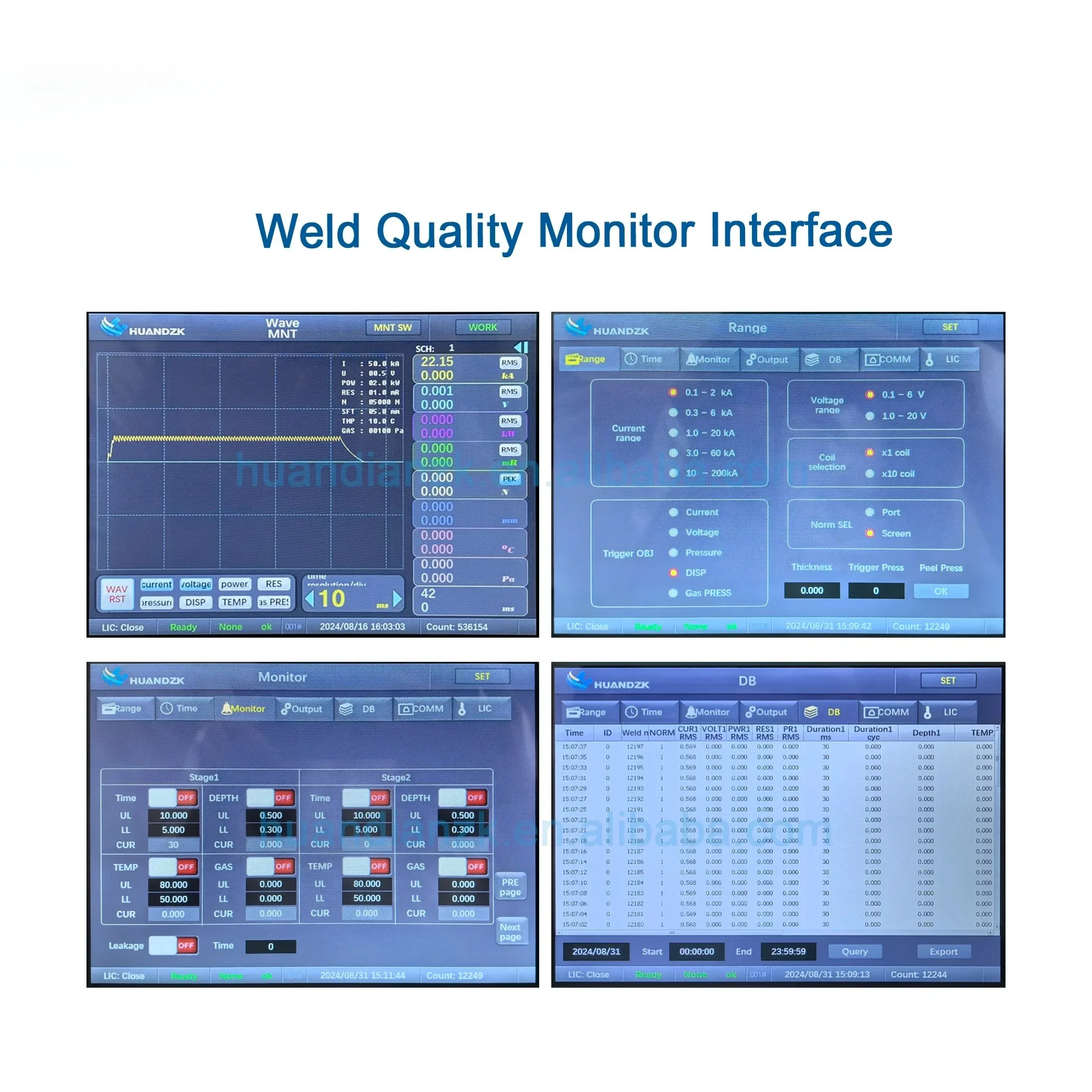 Portable Welding Monitor Detector Analyzer Inverter Spot Welder Weld Leakeageage Data Monitoring Welding Testing Equipment