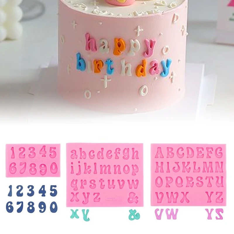 

1pc 3D Letter Number Silicone Fondant Molds Chocolate Cake Molds Cake Decorating DIY Tools Jelly Cookies Baking Printing Mould