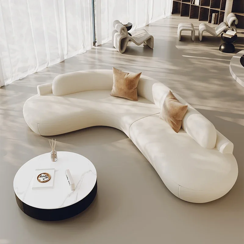 

Modern Simplicity Living Room Sofas White Minimalist Comfortable Large Size Living Room Sofas Designer Muebles Terrace Furniture