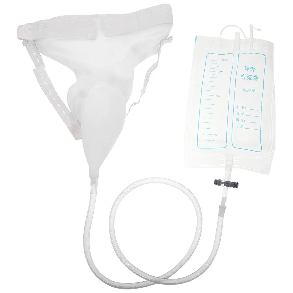 1Set Breathable Portable Male Urinal Bag Thickened Silicone Pe Patient Collection Pouch Travel Hospital Elderly Care
