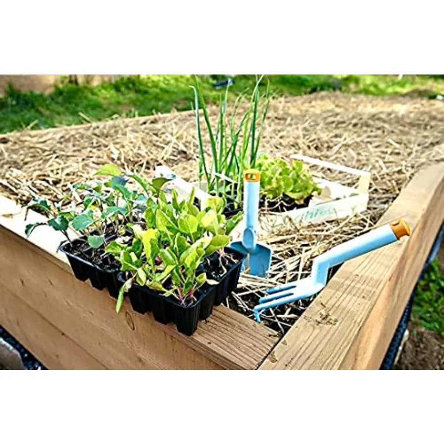 Blue Mountain Hay Organic Garden Straw 25 lb - Natural Mulch for Gardening, Flower Beds and Landscaping, New Lawn Grass Seeding