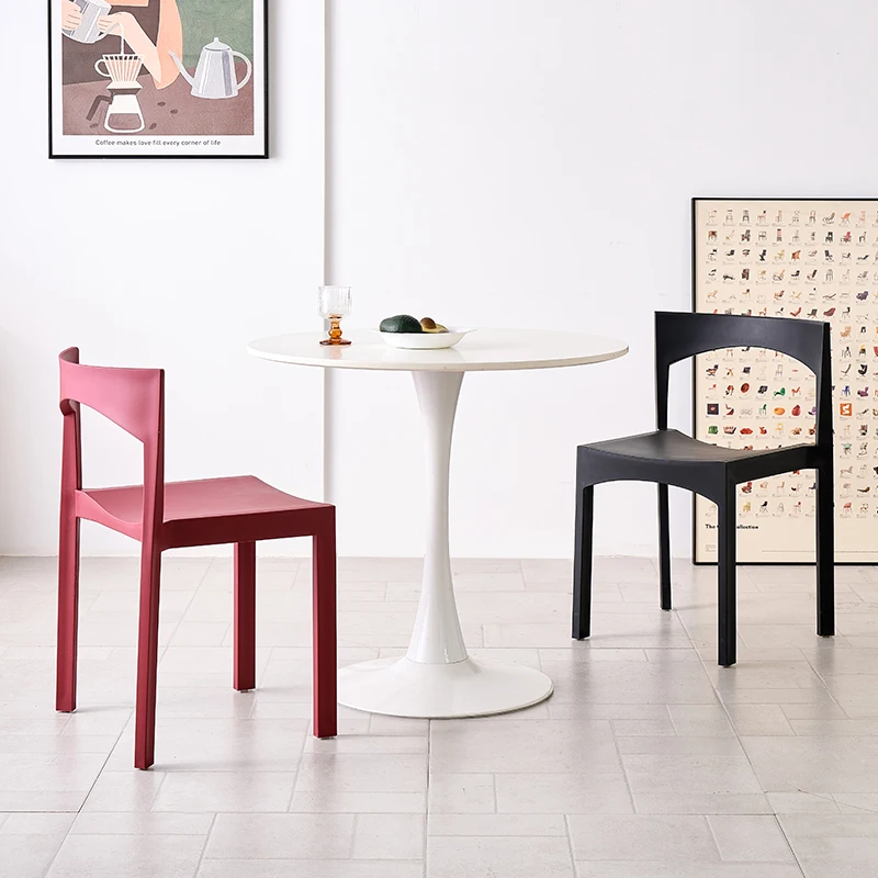 

Space Saving Plastic Dining Chairs Stoot Kitchen Party Hotel Dining Chairs Lazy Waiting Clear Lounge Muebles Unique Furniture