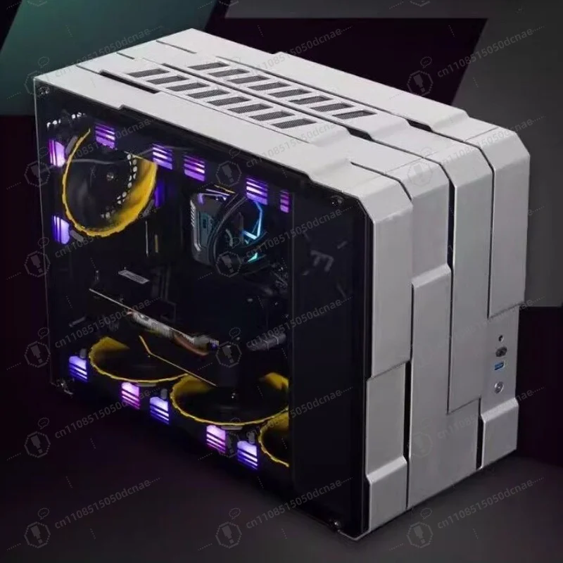 Compact MATX Mini Aluminum PC Case Support 329mm GPU Gaming Computer Case