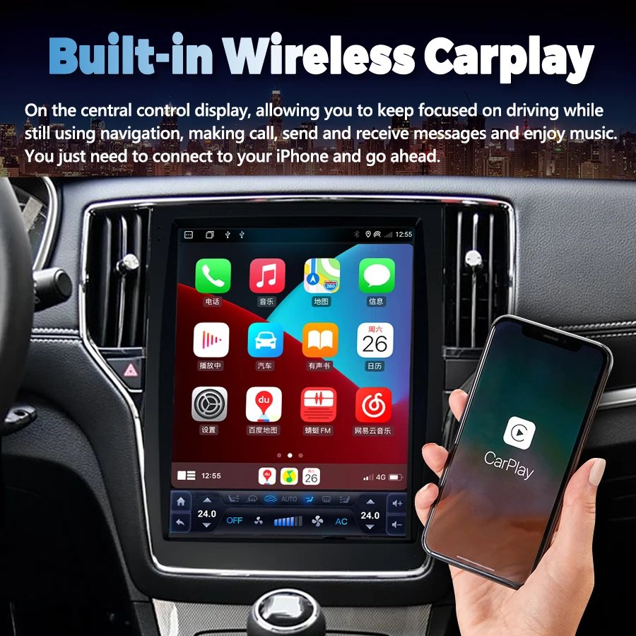 12.1inch Screen For Roewe RX5 I6 EI6 2016 2017 2018 Android Auto Stereo Carplay Car GPS Navigation Multimedia Video Player Audio