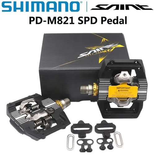 SHIMANO SAINT PD M821 SPD Pedal XC/DH Downhill Enduro SPD Pedales de bicicleta de montaña incluyen SM-SH51 Tacos espaciadores Caja original