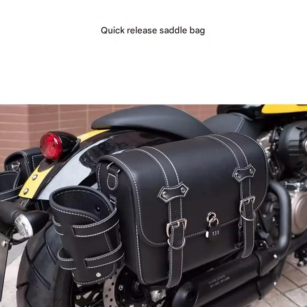 Side Bag with Mount Bracket for KEEWAY V-CRUISE 125 BD300 Waterproof Travel Side Saddlebag Support Rack Luggage Mod Kit