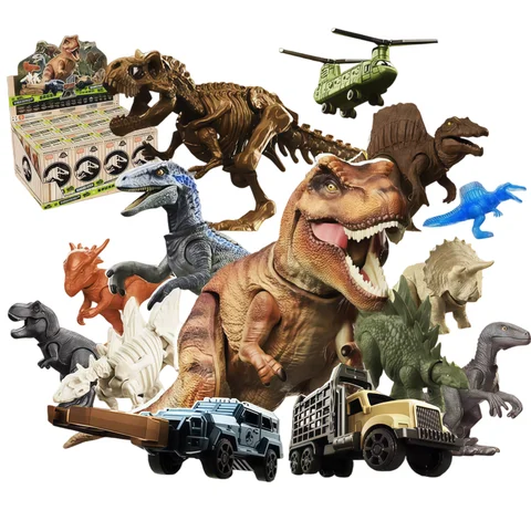 New Blokees Original Anime Jurassic World Building blocks Toys Surprise Dinosaur Tyrannosaurus Rex Assembled Model Toy Kids Gift