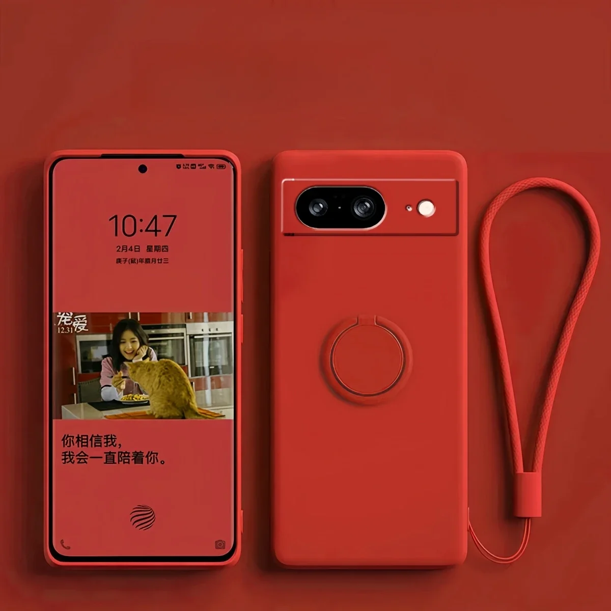 Magnetische Ringhouder Stand Vloeibare Siliconen Telefoonhoes voor Google Pixel 10A 10 9 Pro XL 8 7 6 Candy Kleur Stootbestendige Zachte Hoes