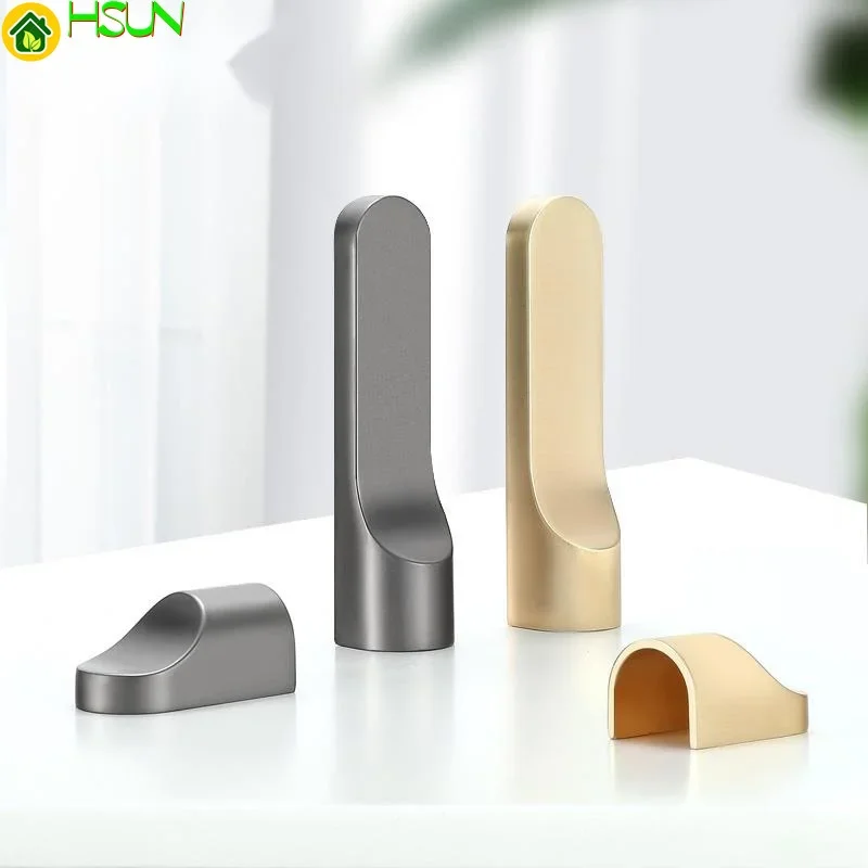 Nordic thumb cabinet handle zinc alloy modern furniture interior drawer hardware handle