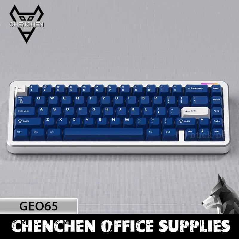 Fl·Esports Geo65 Mechanical Keyboard 3mode Kailh Rgb Ergonomics Wireless Keyboard For Game Office Customization Accessories Gift