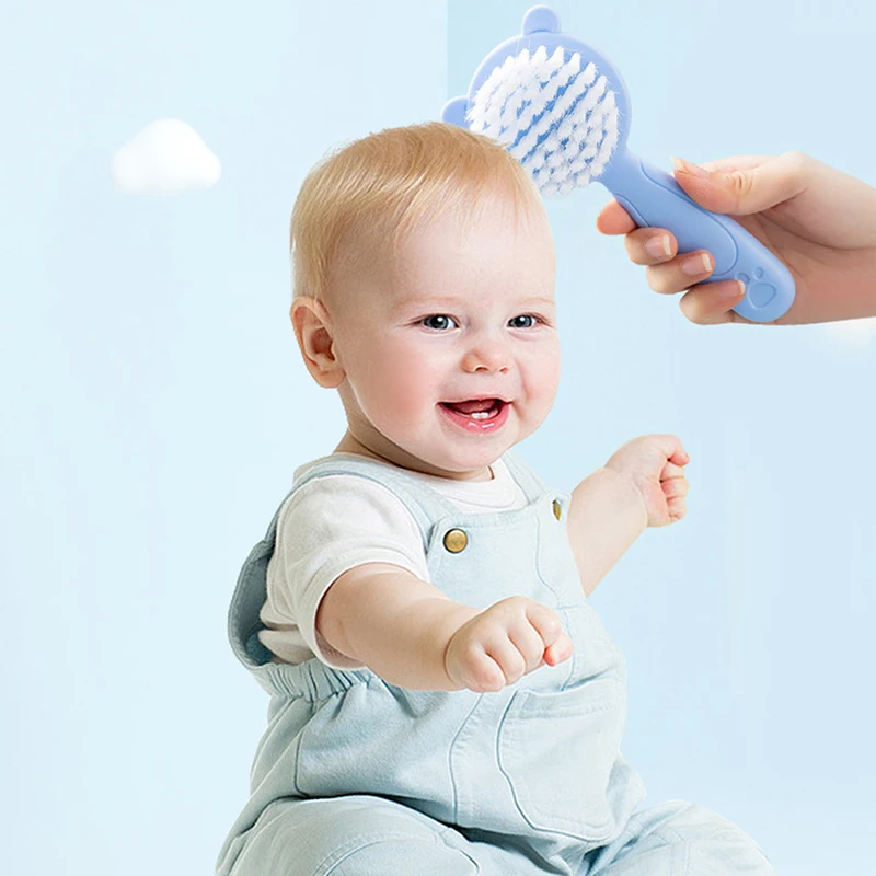 2 Pcs/Set Cute Kids Baby Small Hair Brush And Comb Set For Newborns & Toddlers Baby Brush Soft Bristles Baby Hair Care Gift