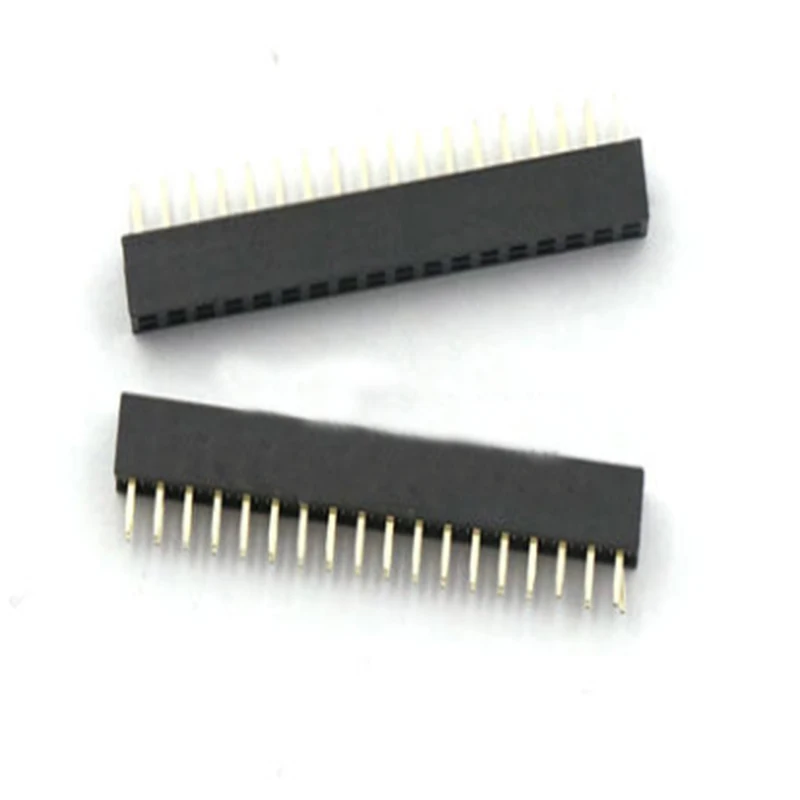 10 pces 2*18p fileira dupla faixa de agulha reta 18pin encabeçamento placa conector fêmea passo 2.0mm para arduino