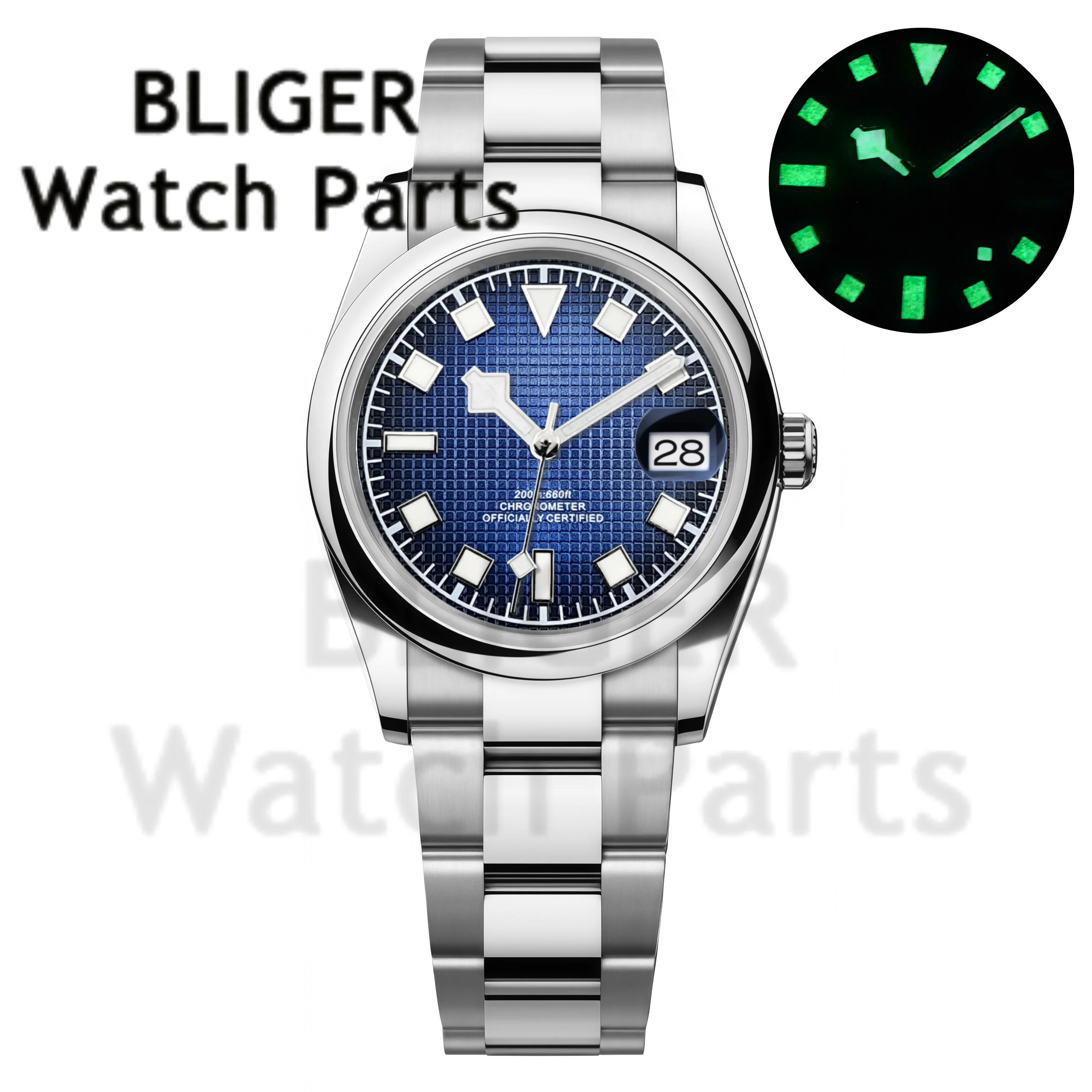 Custom Automatic Men Watches 36mm 39mm PT5000 DG2813 Mechancial Sapphire Glass Luminous Polished Strap Waterproof Watch For Men