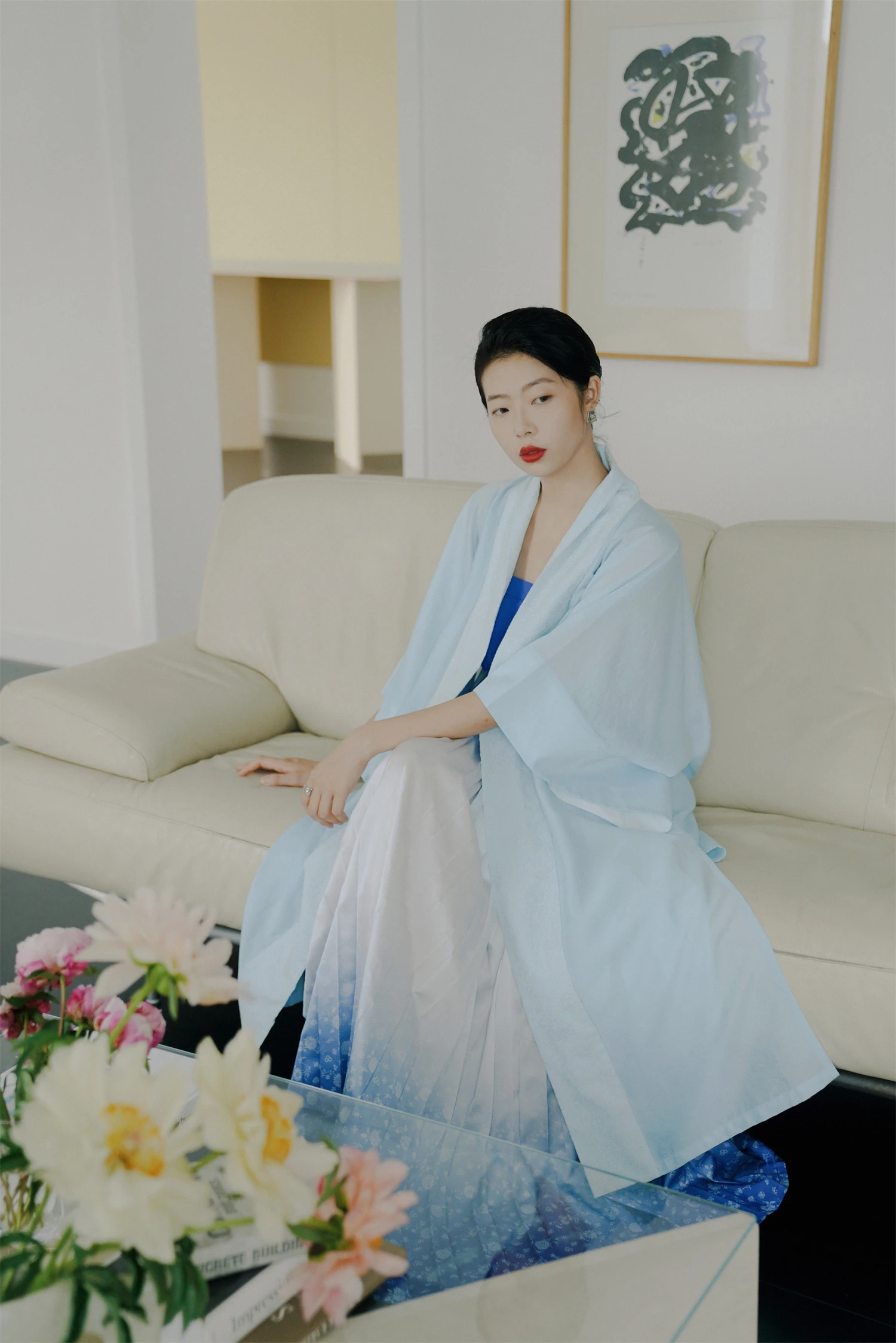 

Original Hanfu Long Dry Temple Collar irt Four Seasons Hundred Fold Skirt Daily Sichuan Luozhou Collectibles