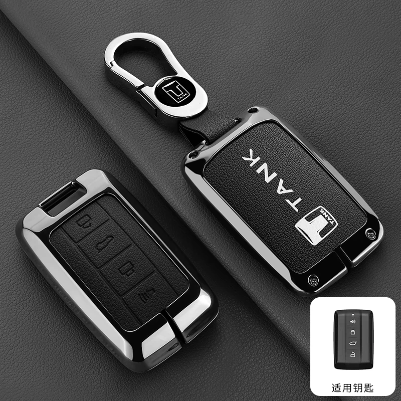 

Zinc Alloy Car Key Case for Great Wall GWM WEY TANK 300 500 Tank300 Tank500 Remote Cover Bag Shell Keychain Holder Accessories