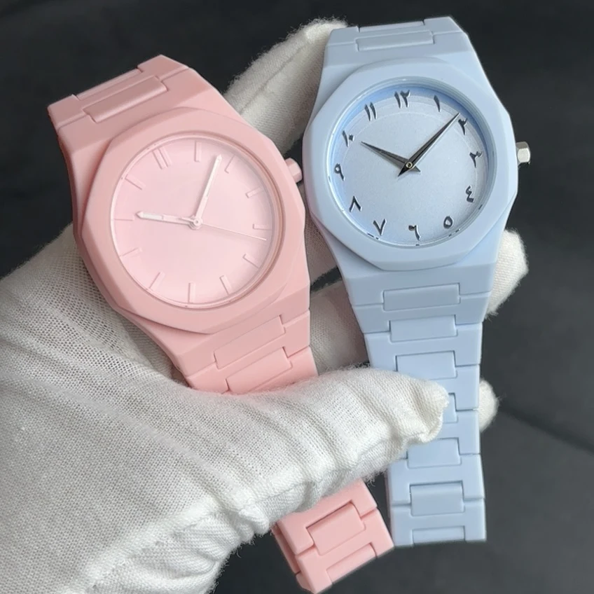 Simple Casual Men's Women's Watch Macaron Color Creative Arabic Numerals Business Quartz Watch Women's Watch Waterproof
