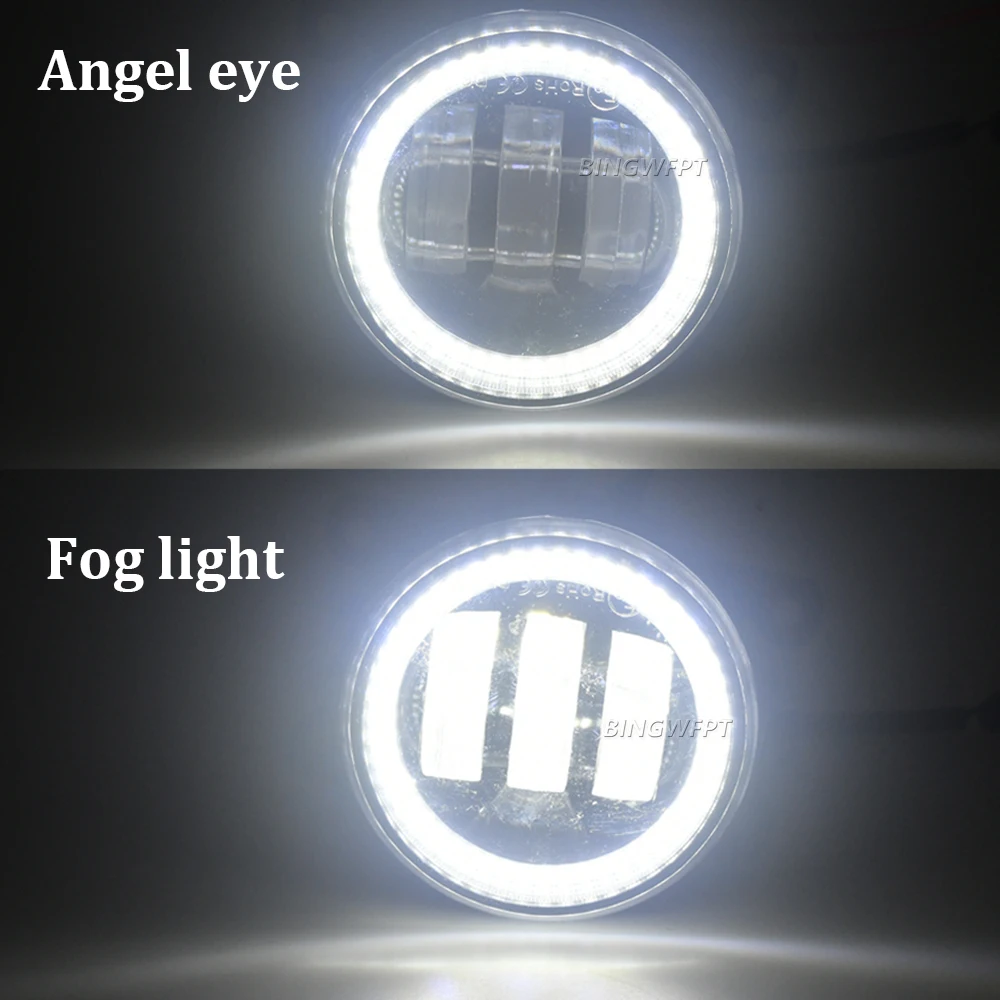 1Pair LED Fog Lights Lamp Lens For Peugeot Landtrek 2020 2021 2022 2023 Car DRL Angel Eye Daytime Running Light Daylight