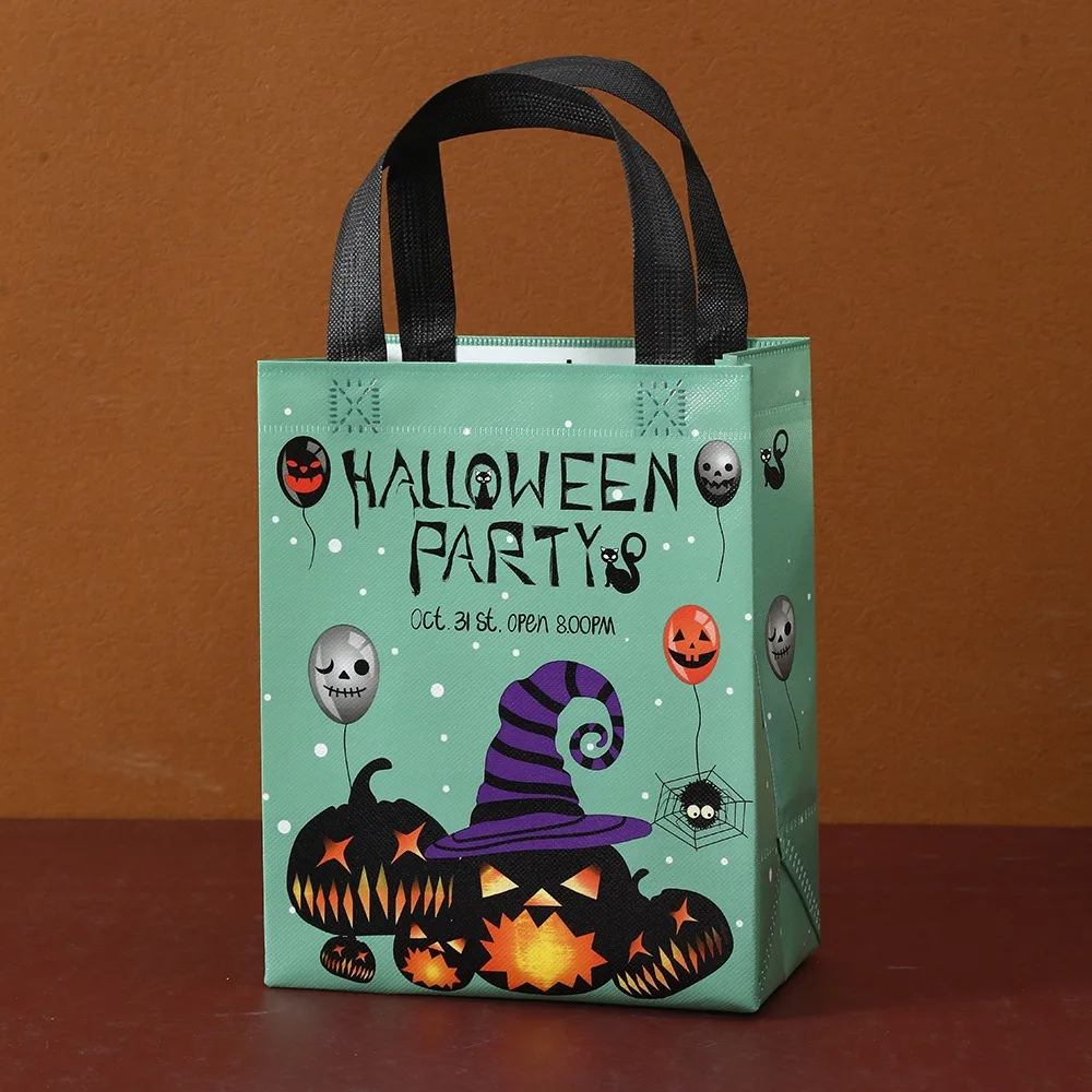 

Devil Halloween Non-woven Handbag Cartoon Large Capacity Halloween Gift Bag Portable Castle Pumpkin Creative Bag Party