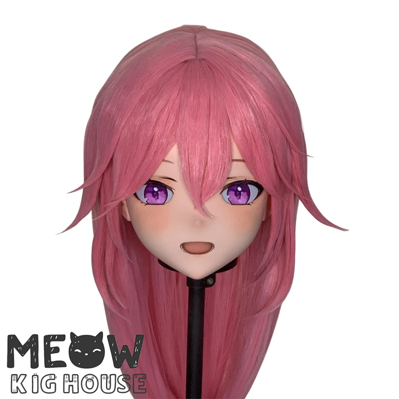 

(MEO454) Customize Handmade Full Head Lockable Crossdress Male to Female Japanese Cartoon Anime Game Character Kigurumi Mask