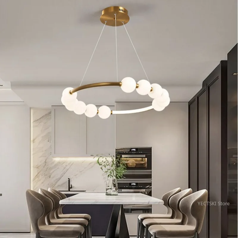 Moderne Minimalistische Restaurant Kroonluchter Woonkamer Slaapkamer Studie Creatieve Nordic Licht Luxe Mode Verlichtingsarmaturen