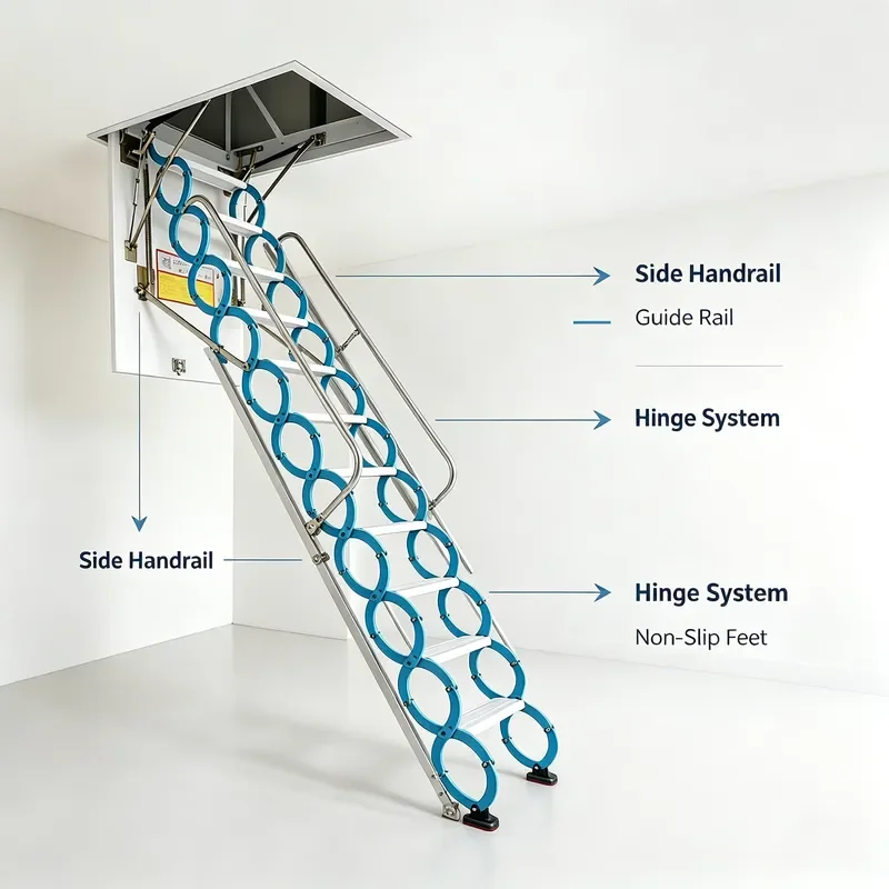 Multi-Function Folding Aluminum Ladders for Interior Ceiling