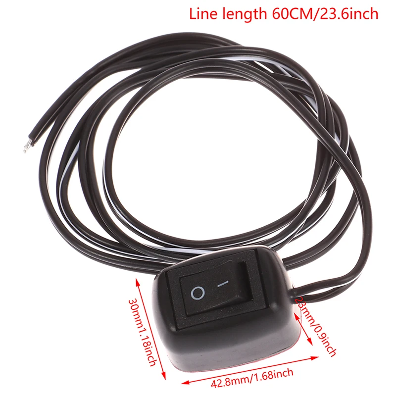 Universal Car Switch Paste Type Toggle Switch with Cable 60cm DC 12V for Fog Ring Drive Lights Neon Lights