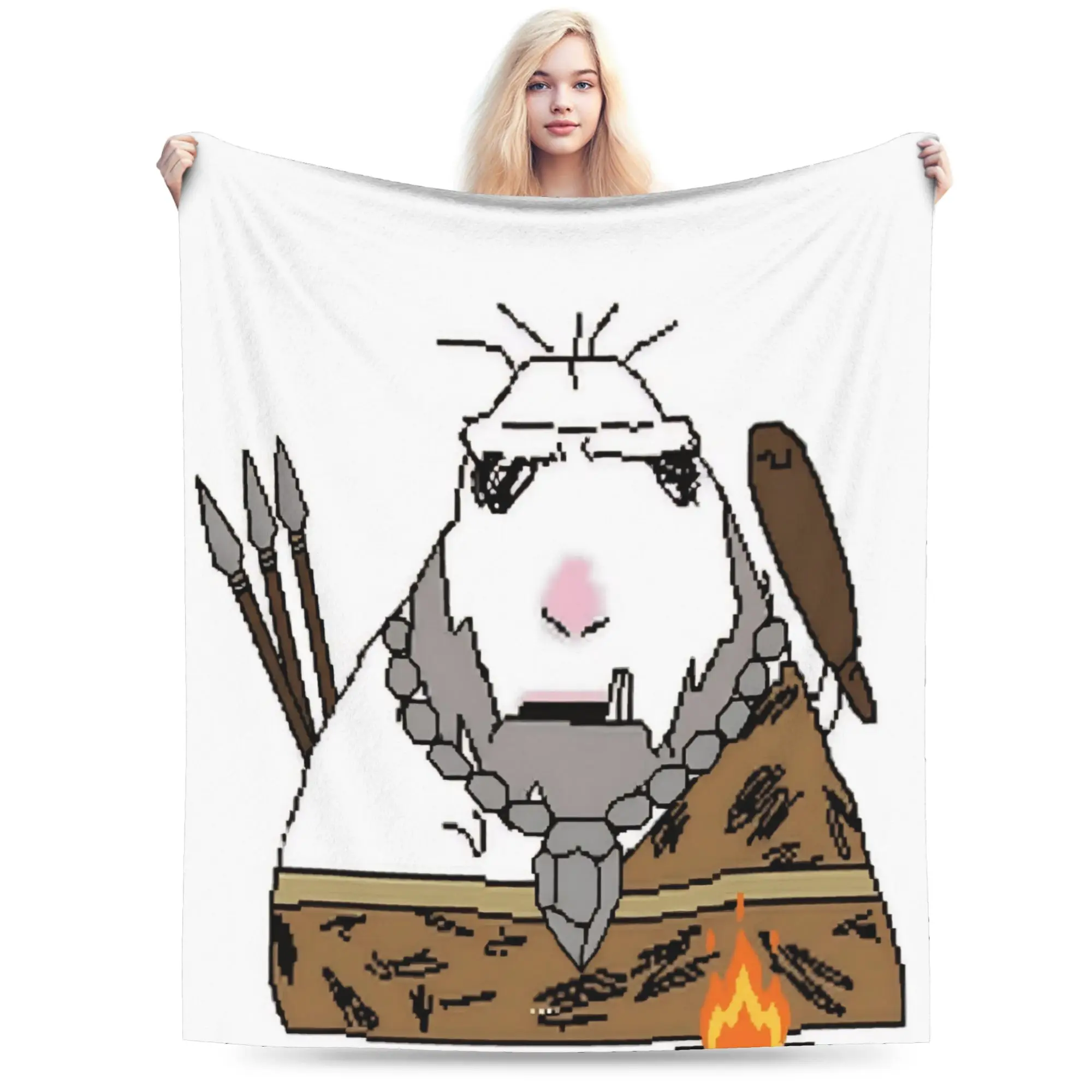 Hamster Caveman Stuff Blankets Ultra-Soft Velvet  Throw Blankets Cozy Quilt