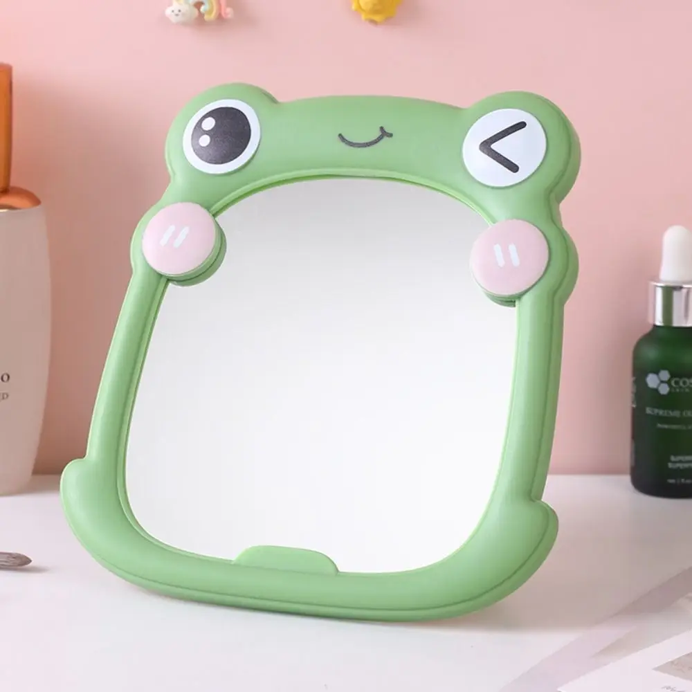 

Table Folding Mirror Cute Frog Makeup Mirror Portable Single-side Dressing Mirror Creative Ins Style Princess Mirror Bathroom