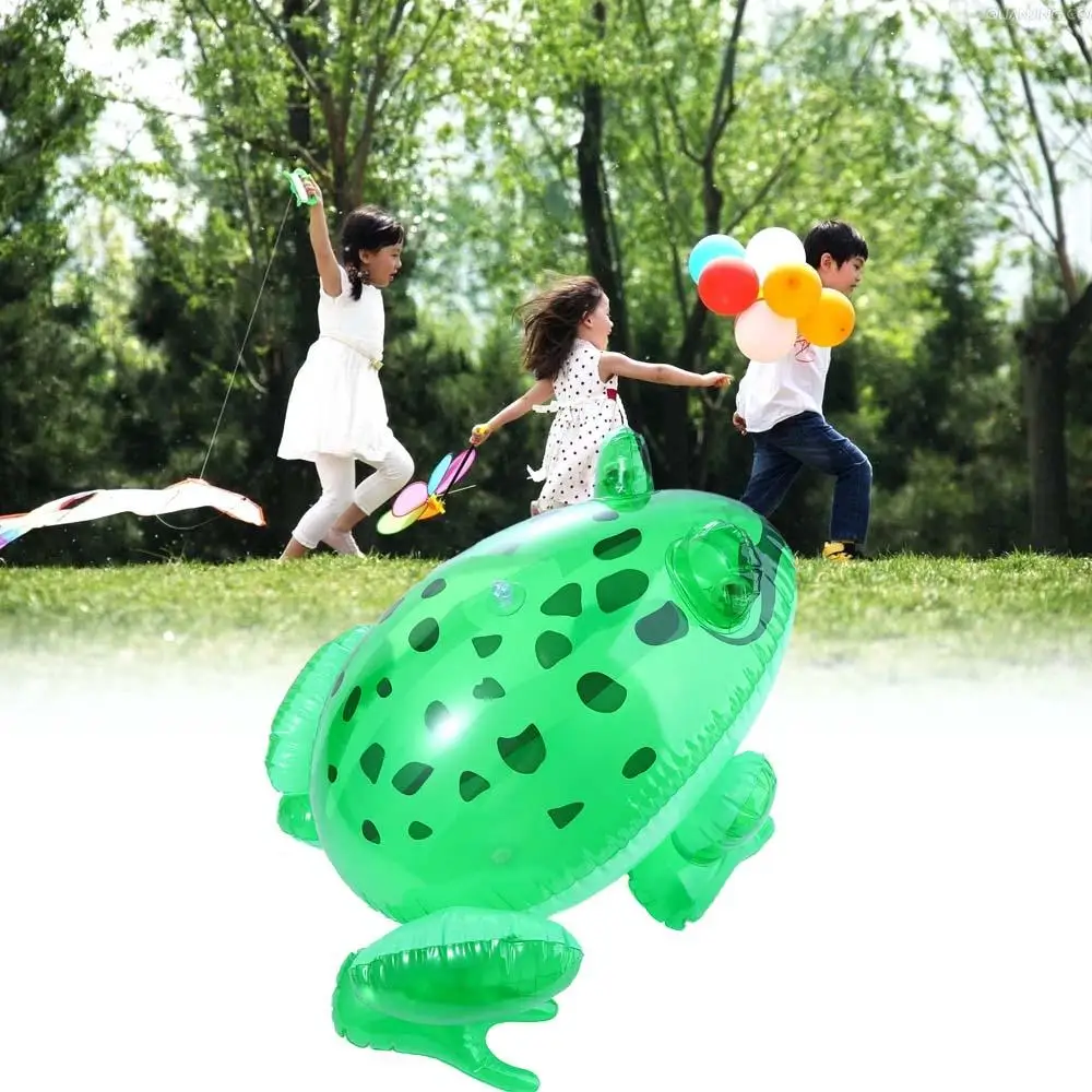 Inflatable Shining Eyes Cartoon Frog Model Children Toy Festival Party Decor Classic Toys for Children Toddlers Boys Girls