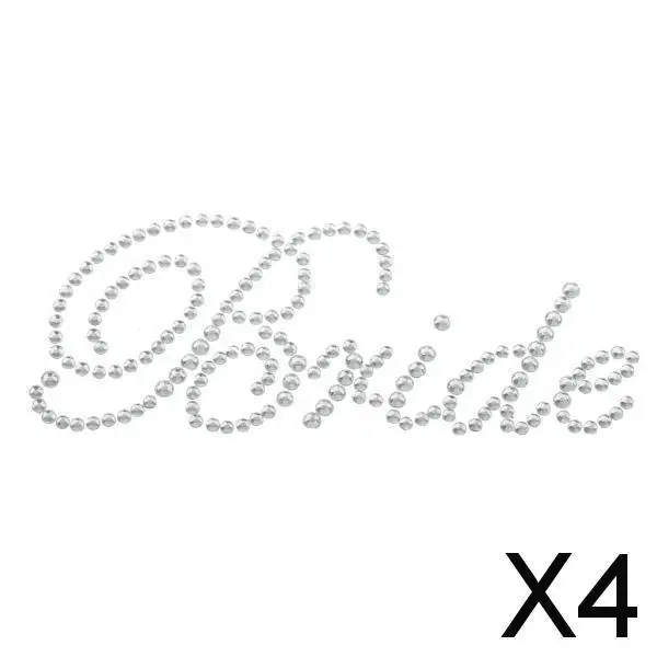 Paquete de pegatinas de diamantes de imitación para novia y dama de honor, calcomanía con motivo de transferencia, despedida de soltera, 4-6 paquetes